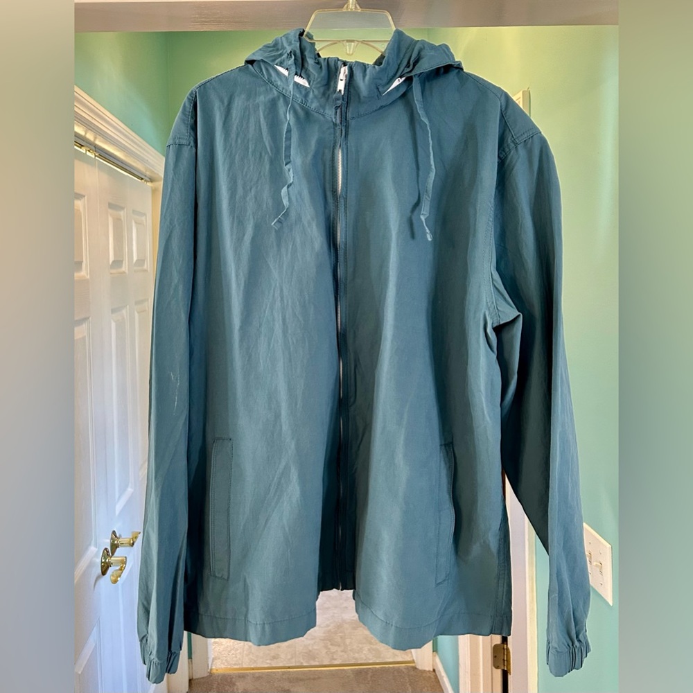 Old Navy Men’s Dusty Blue Hooded Jacket Size XL